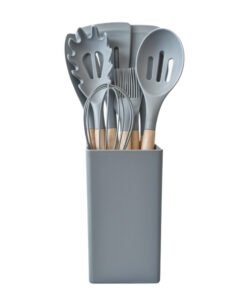 SET X11 UTEN.SILICONA MGO.BAMBU GRIS C/CONT.CAROL