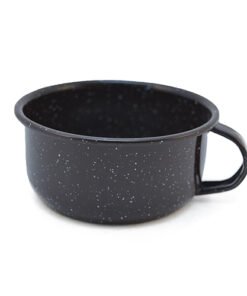 TAZA DESAYUNO ENLOZADA NEGRA 10C