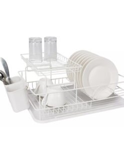 SECAPLATOS AC.INOX BLANCO DOBLE HUDSON