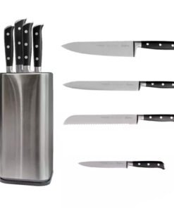 SET X4 CUCHILLOS ACERO INOX.C/HOLDER PROFES.HUDSON