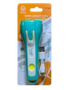 LINTERNA 1LED+AUXILIAR 6LED VERDE USB XF23084