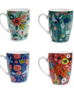 JARRO BOMBE 8C COLOR C/FLORES XF23459