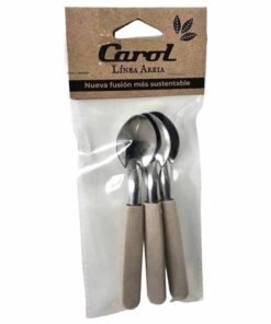 CUCHARA TE CAROL X3 M/BEIGE AREIA