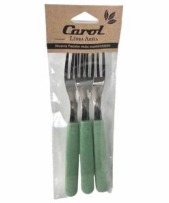 TENEDOR M.CAROL X3 M/VERDE AREIA