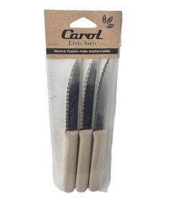 CUCHILLO M.CAROL X3 M/BEIGE AREIA