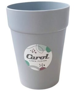 VASO PLAST.420ML CAROL NEGRO FUSION