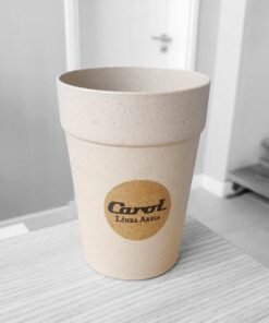 VASO PLAST.420ML CAROL BEIGE AREIA
