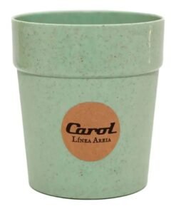 VASO PLAST.420ML CAROL VERDE AREIA