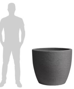 MACETA PLAST.ANDINA RUSTICA 50C NEGRO