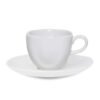 TAZA TE 200CC C/PLATO CANELE BLANCO BIONA