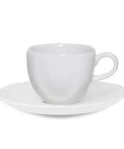 TAZA TE 200CC C/PLATO CANELE BLANCO BIONA