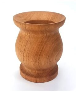 MATE ALGARROBO LUSTRADO C/PIE 7C DIAM.