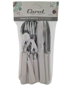 JGO.CUBIERTOS X16 CAROL M/TIZA FUSION