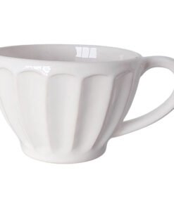 TAZA CERAM.FACETADA BLANCA 250ML