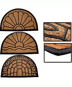 FELPUDO BASE GOMA C/COCO 1/2 LUNA 40X60C