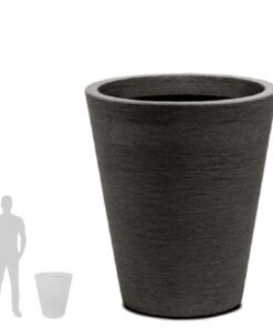 MACETA PLAST.AFRICA RUSTICA 42C NEGRO