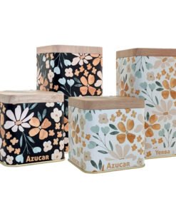 SET YERBA + AZUCAR C/V.CUADRADA T/MAD.FLORES