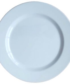 PLATO PLAYO 25C ALA ANCHA MELAMINA BLANCA