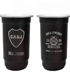 VASO 1LT ALUMINIO NEGRO GRABADO LASER BOCA