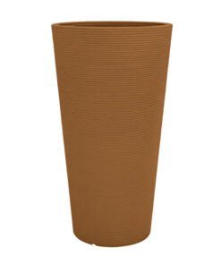 MACETA PLAST.CONO ANILLOS 58C TERRACOTA