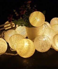 BOLAS DORADAS C/LUCES 2MTS 91153B